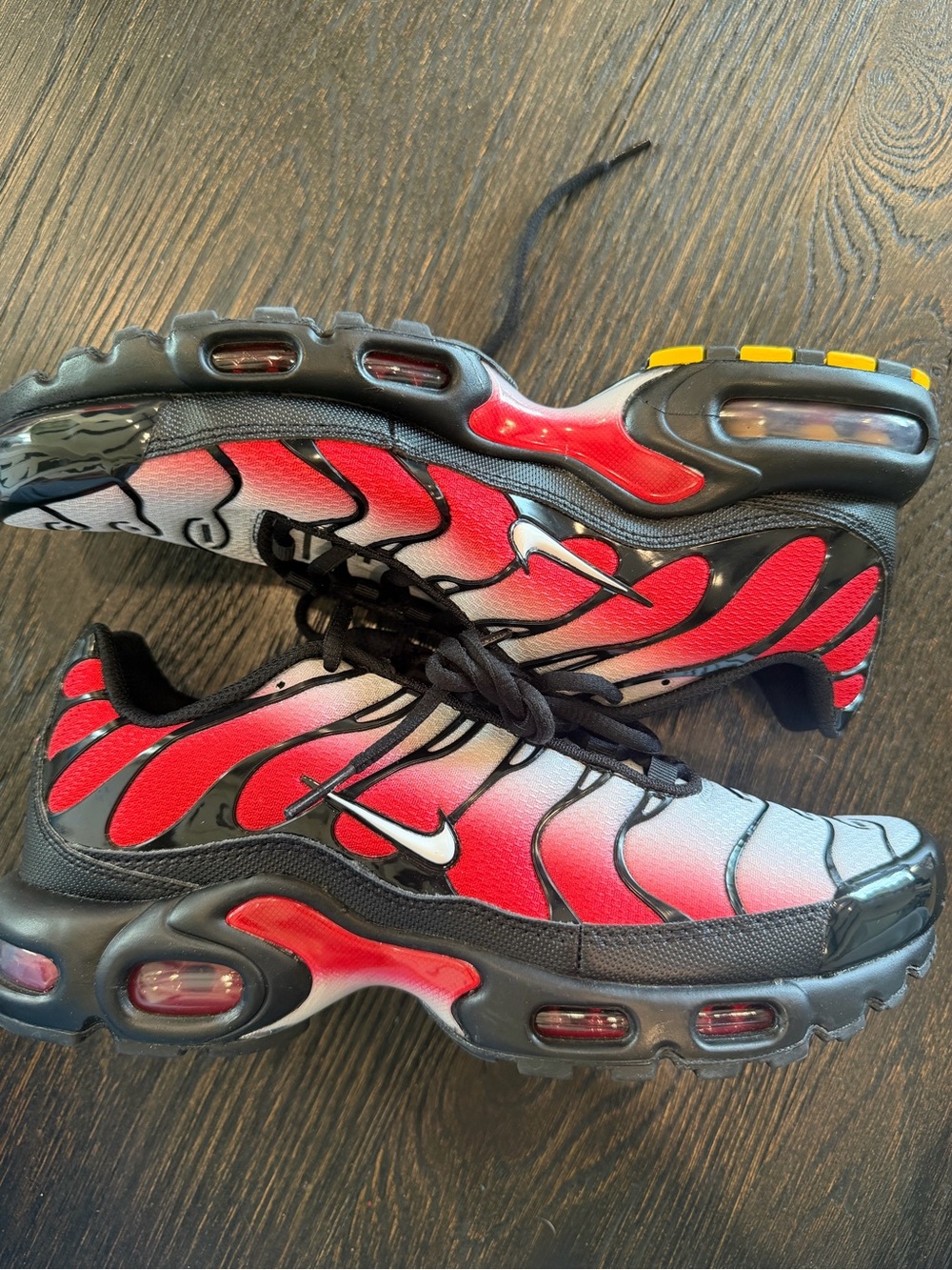 Nike Air Max Plus Pure Platinum University Red Black White (Men's) size 8